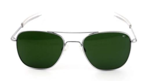 Pilot Glasses for Men (Option: Silver green piece)