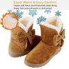 Women Ladies Snow Boots, Super Soft Fabric, Mid-Calf Plush Warm Lining