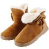 Women Ladies Snow Boots, Super Soft Fabric, Mid-Calf Plush Warm Lining