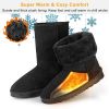 Women's Snow Boots, Waterproof Faux Suede, Mid-Calf, Fur Warm Lining