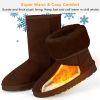 Women's Snow Boots, Waterproof Faux Suede, Mid-Calf, Fur Warm Lining