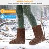 Women's Snow Boots, Waterproof Faux Suede, Mid-Calf, Fur Warm Lining