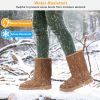 Women's Snow Boots, Waterproof Faux Suede, Mid-Calf, Fur Warm Lining