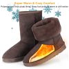 Women's Snow Boots, Waterproof Faux Suede, Mid-Calf, Fur Warm Lining