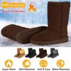 Women's Snow Boots, Waterproof Faux Suede, Mid-Calf, Fur Warm Lining