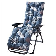 Chaise Lounger Cushion for Recliner Chair (Color: Blue_GreyLeaf)