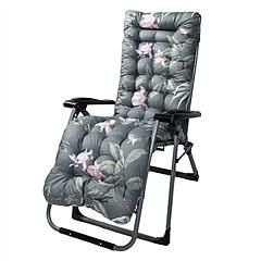 Chaise Lounger Cushion for Recliner Chair (Color: Grey_GreenLeaf)