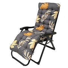 Chaise Lounger Cushion for Recliner Chair (Color: Grey_YellowLeaf)