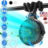 Portable Baby Stroller Fan with Flexible Tripod Clip, 3 Speeds, 360° Tilt Head