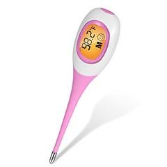 Oral Thermometer, Oral, Rectal, Underarm Thermometer, and C/F Switchable (Color: Pink)