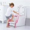 Potty Training Toilet Seat with Step For Toddlers or Children, Anti-Slip Step