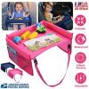 Kids Safety Travel Tray, Waterproof, Snack Table, and Toy Holder