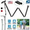 Walking Cane, Aluminum Alloy, Adjustable Folding, Travel Hiking, and Anti-Slip